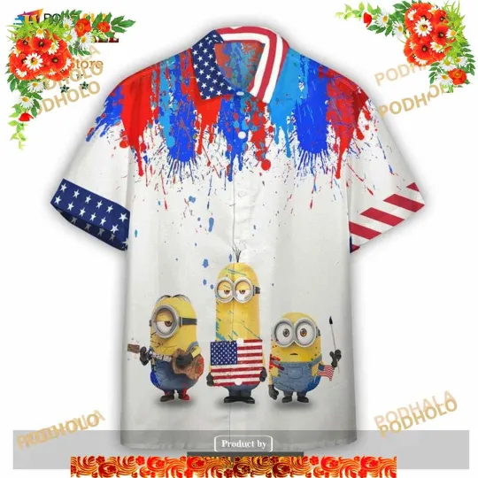 Discover Minions Stuart Kelvin Bob Awesome Funny Hawaiian Shirt