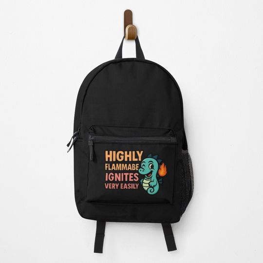 Discover SeahorseZilla Funny Fire Warning Backpack
