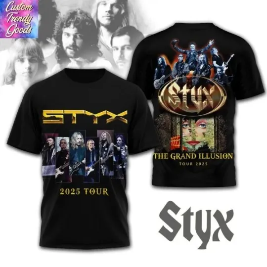 Discover Styxs – The Grand Illusion Tour 2025 3D T-Shirt