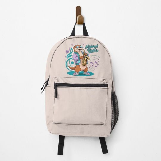 Discover Midweek Beats – Otter Sax Player | Pastel Synth Jazz Vibes Backpack