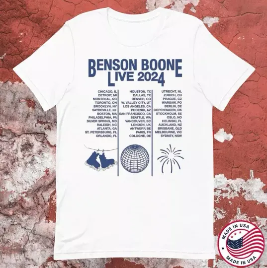 Discover Benson Boone Live World Tour 2024 T-shirt