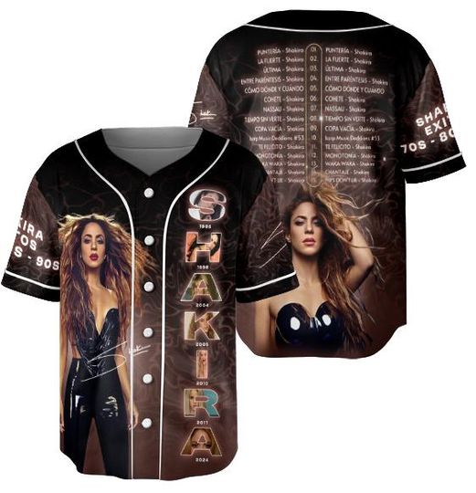 Discover Vintage Shakira 2025 Baseball Jersey, Las Mujeres Ya No Lloran Tour