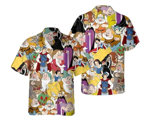 Discover Never Too Old For Snoww Whitee And Seven Dwarfs Summer Hawaiian Shirt