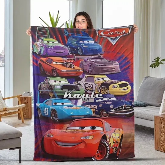 Discover Disneyyy carss Blanket, Personalized carss Velveteen Plush Blanket