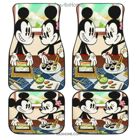 Discover Mickeyy Minniee Daisy Car Floor Mats Beach Theme Cartoon Gift Auto Decor
