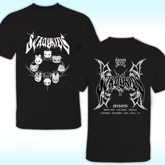 Discover Stray kids World Tour 2025 Shirt, Stray Kids Mixtape Dominate