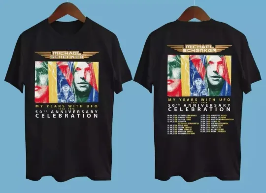 Discover Michael Schenker My Years with UFO 2025 Tour Black All Size T-Shirt