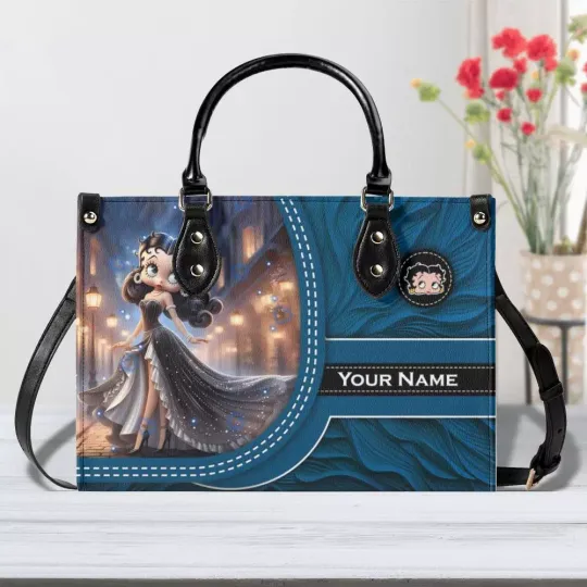 Discover Personalized Betty Boop Leather Handbag, Betty boop gift, Woman Leather Handbag