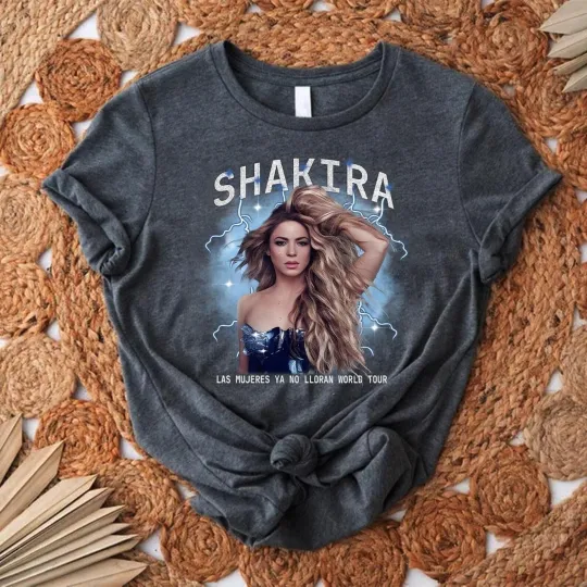 Discover Las Mujeres Ya No Lloran Shakira 2025 Tour T-shirt, Shakira Fan Shirt