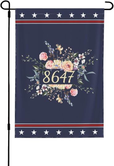 Discover Floral 8647 Garden Flag Resist-47 Anti-47 Flags for Indoor Outside Decorations