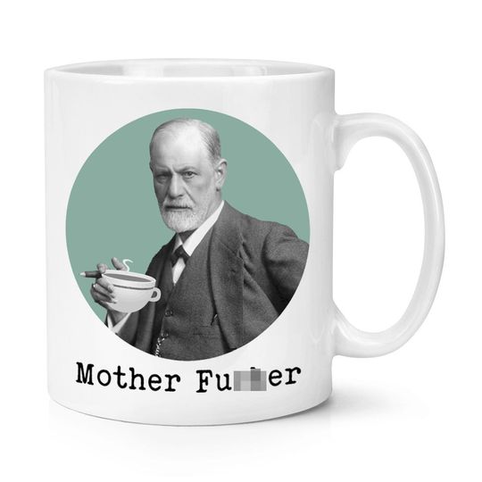 Discover Freud Mother F*cker  Mug Cup Sigmund Freud Funny Joke Rude Birthday Freudian Slips Dad Christmas