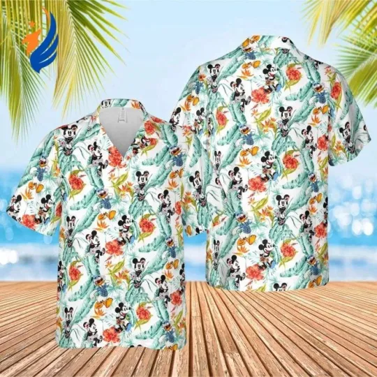 Discover Mickeyy Minniee Donald Duckk Tropical Hawaiian Shirt Disneyyy World Hawaiian Shirt