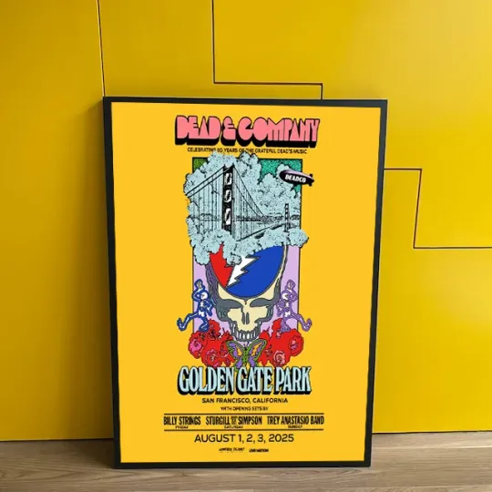Discover Dead & Company Golden Gate Park San Francisco, CA Aug 1-2-3 2025 Tour Poster