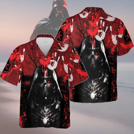 Discover Darthh Vaderr Welcome To The Dark Side Starr Warss Day Galaxy's Edge Hawaiian Shirt