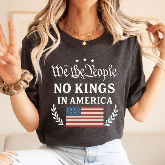 Discover No Kings in America Shirt Anti-Trump, Protest Shirt Democracy