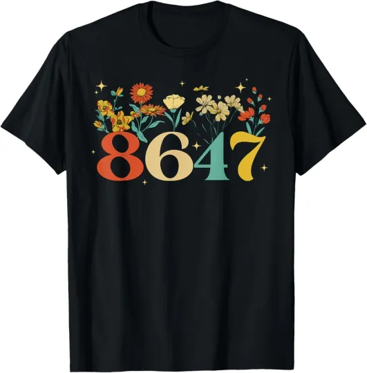 Discover 8647 Subtle Anti Trump Floral Boho T-Shirt