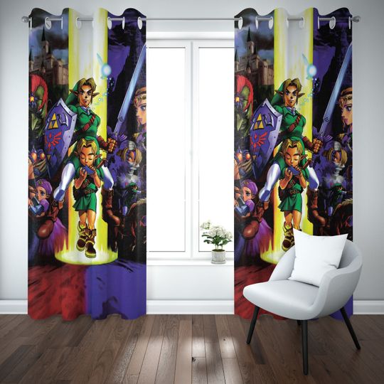 Discover Legend of Zelda Curtain for Game Room Fan Dcor Gaming Gift, Birthday Gift Legend of Zelda Curtain