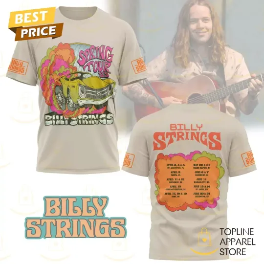 Discover Billy Strings Spring Tour 2025 3D T-Shirt BM1322