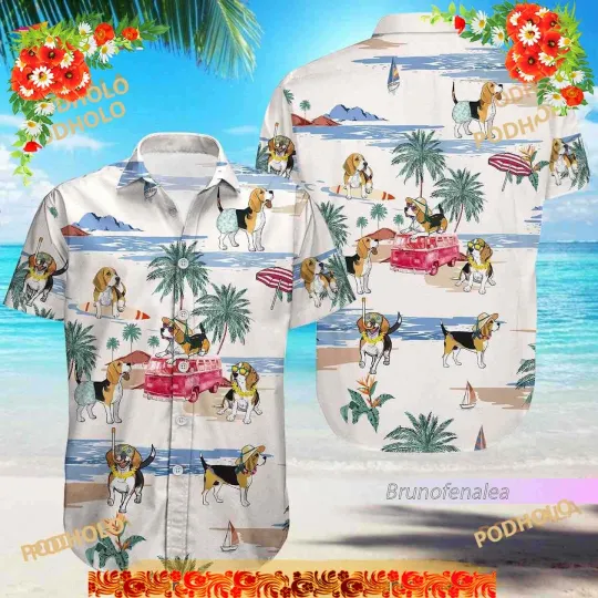 Discover Beagle Button Shirt For Men Women, Beagle Summer Shirt