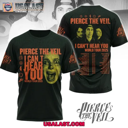 Discover Pierce The Veil I Can’t Hear You World Tour 2025 T-Shirt