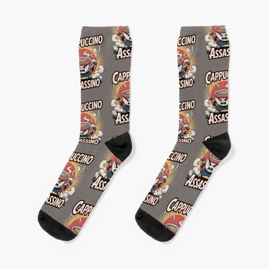 Discover Cappuccino Assassino Italian Meme Socks