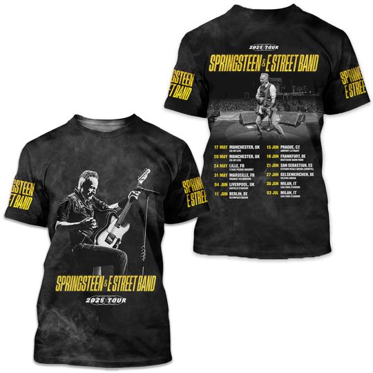 Discover Bruce Springsteen And The E Street Band Tour 2025 3D T Shirt