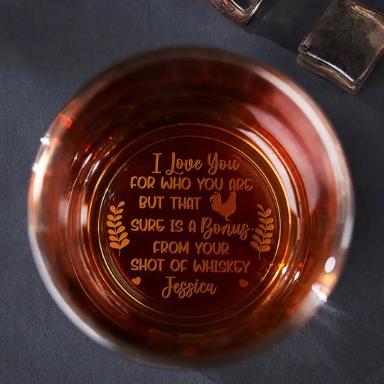 Discover I Love You For Who You Are - Personalized Engraved Whiskey Glass