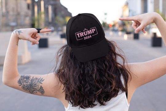 Discover Pink Trump 2024 Embroidered Dad Hat, Women for Trump Hat, Trump Hat