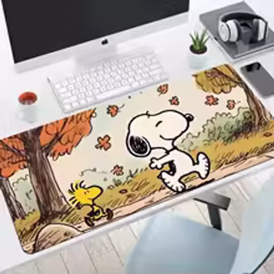 Discover Anime Snoopy Mouse Pad Cute Cartoon Peanuts Dog Gaming