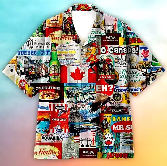 Discover Canada Unisex Hawaiian Shirt, Beer Hawaiian Shirt
