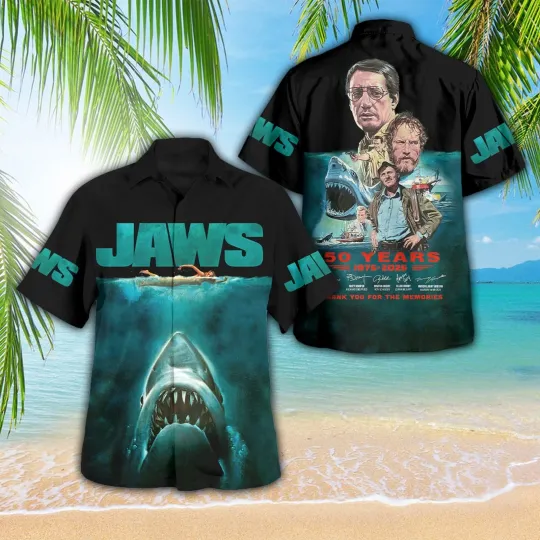 Discover Jaws 3D Hawaiian Shirt – Fun Shark Button-Up for Vacations & Beach Days