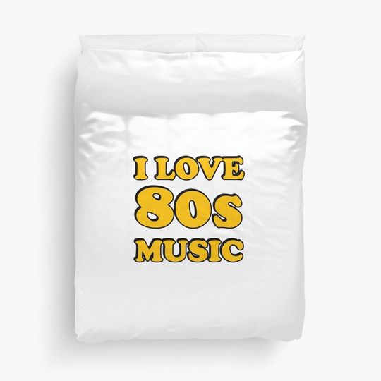 Discover 80s MUSIC 1980s eighties Duvet Cover