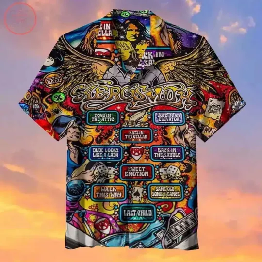 Discover Rock Band Pinball Game 3D All Print Hawaiian Shirt – Unisex Summer Gift for Music Lovers
