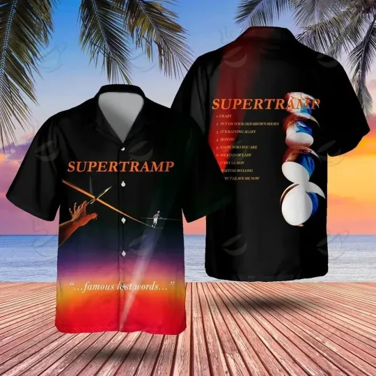 Discover Famous Last Words Rock Band Supertramp Print Hawaiian Shirt