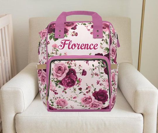 Discover Boho Custom Name Diaper Backpack, Baby shower gifts