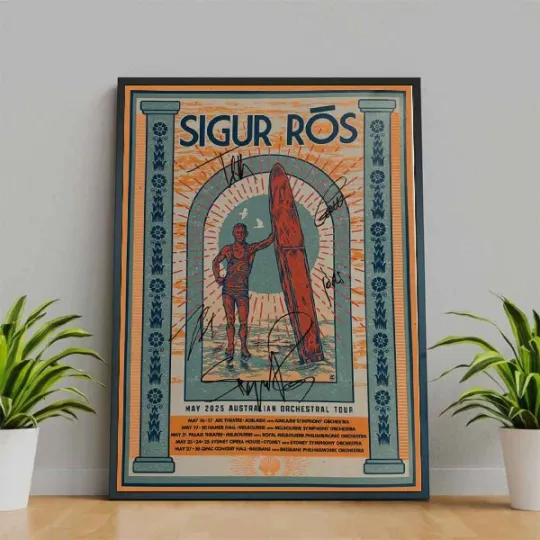 Discover 2025 Sigur Rós Australian Orchestral Tour Poster May Signed