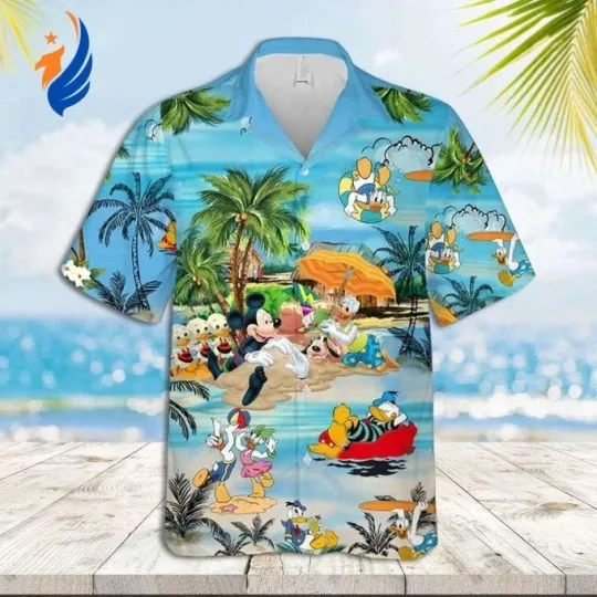Discover Disneyyy Mickeyy mouse Hawaiian Shirt Summer Vacation Beach Style Hawaiian Shirt
