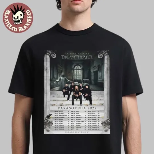 Discover Dream Theater Parasomnia 2025 Tour Dates Album T-Shirt