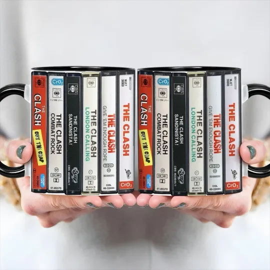 Discover The Clash Albums Cassette Retro Collection Accent Mug