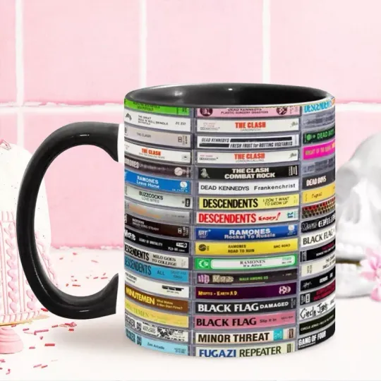 Discover Classic Punk Rock Version 2 Tapes Cassette Accent Mug