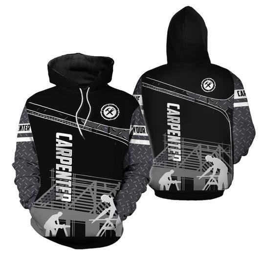 Discover Customized Name Carpenter 3D Hoodie – All Over Print Mother’s Day Gift for Fans