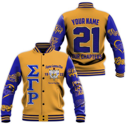 Discover Sigma Gamma Rho Sorority Baseball Jacket, Greek life Shirt