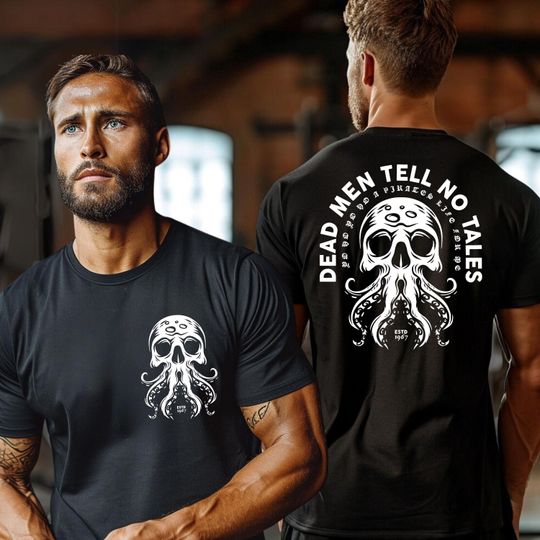 Discover Vintage Pirates Caribbean Dead Men Tell No Tales  T-Shirt, Pirates, Retro 90s Pirates Tee
