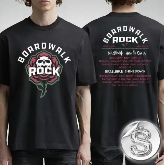 Discover 2025 Boardwalk Rock Festival Merch Tee For The Ocean City Md On May 17-18 Shirt