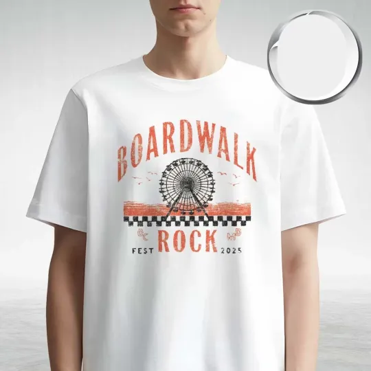 Discover 2025 boardwalk rock festival ocean city m d on may 17 18 2025 t-shirt