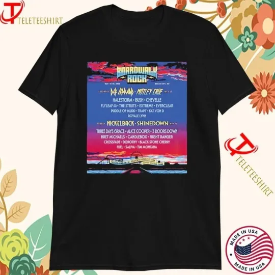 Discover Boardwalk Rock Lineup Ocean City MD May 17-18 2025 T-Shirt