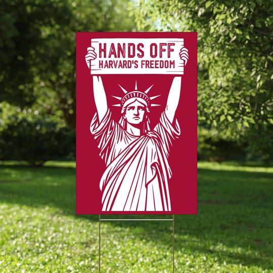 Discover Hands Off Harvard Sign, Resist Yard Sign, Anti-Trump, Pro Women's Rights
