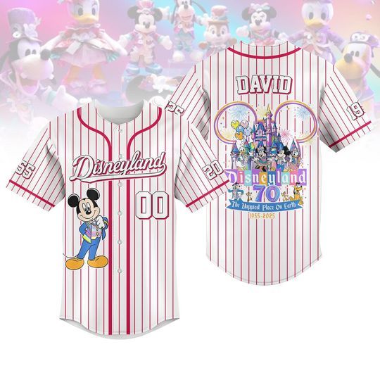 Discover Disneyyland 70th Anniversary Baseball Jersey, Custom Disneyyy Mickeyy mouse Baseball Jersey