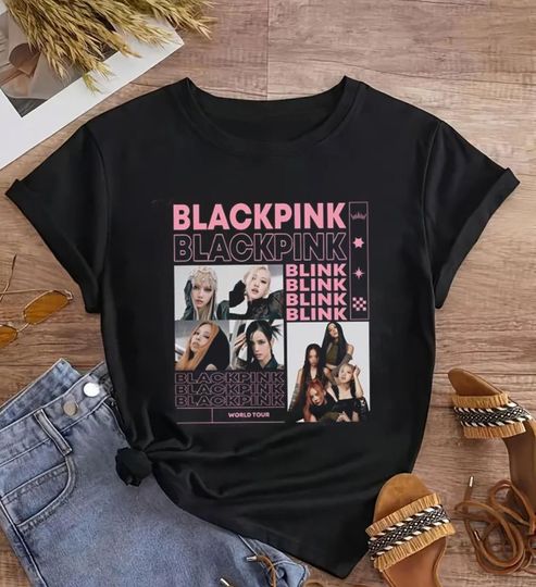Discover Black Pink Blink Fan Shirt, Black Pink Deadline Tour 2025 Tee