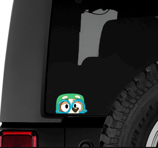 Discover Dog Mom Granny Green Blanket Madge Puppy Window Peeker RV Decals, Car Accessories Gifts
